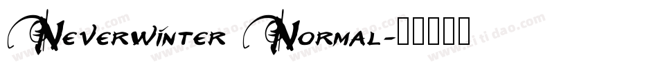 Neverwinter Normal字体转换